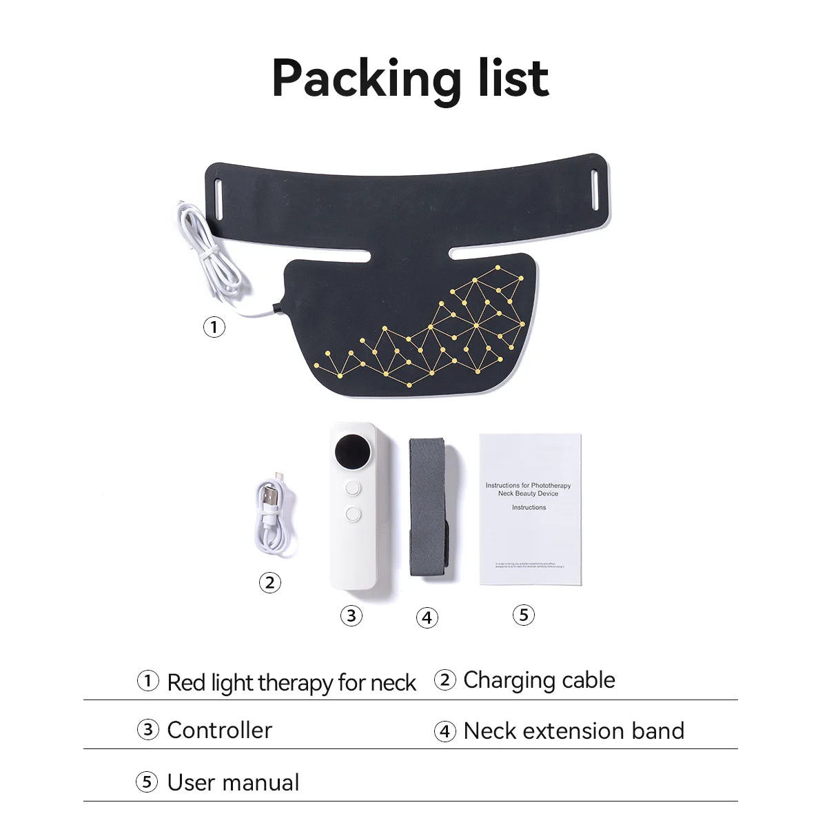 Rechargeable Red Light Therapy LED Face & Neck Mask