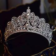 Crystal Bowknot Bridal Crown Tiara – Silver Rhinestone Wedding Headpiece