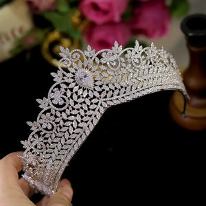 Zirconia Wedding Bridal Crown Tiara