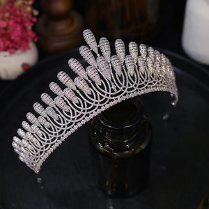 Luxury Microencrusted Zircon Queen Crown