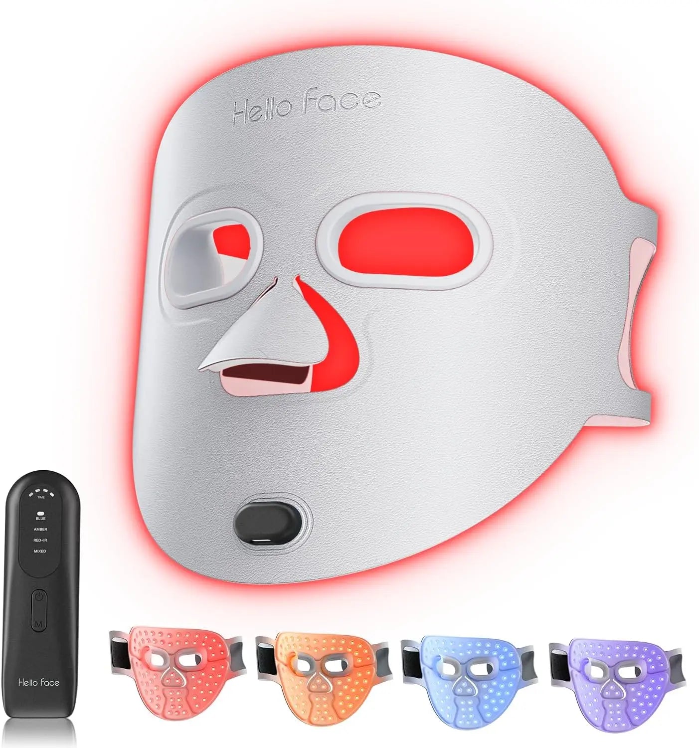 Hello Face 510K Wireless Red & Near-Infrared Light Therapy Facial Mask