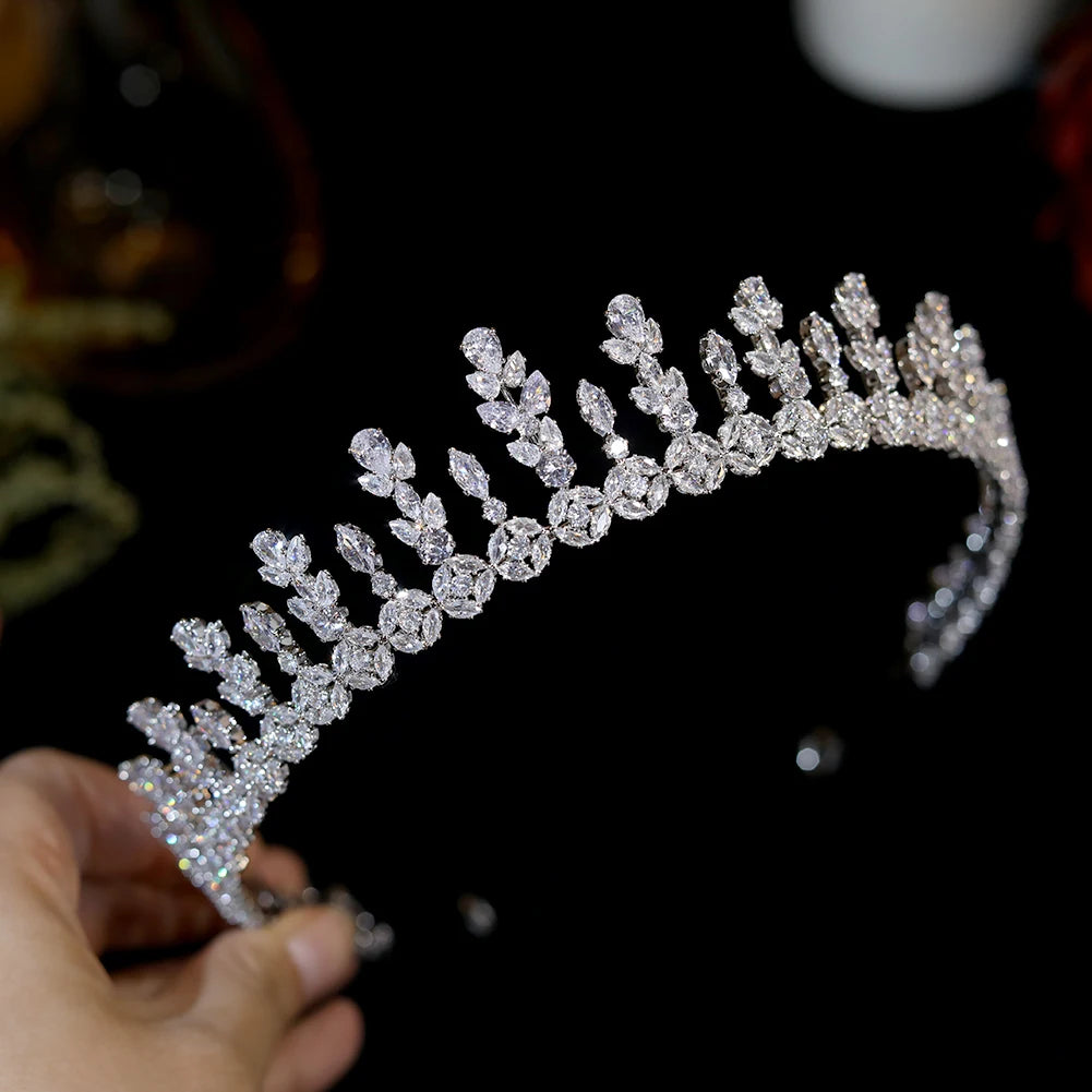 Zircon Bridal Headdress Crown – Wedding Tiara Hair Accessories for Women