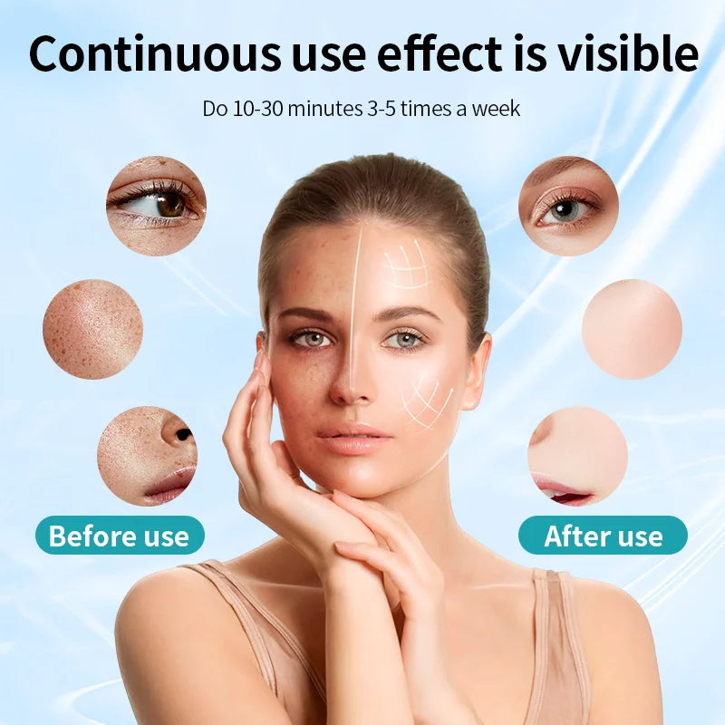 Wireless 7 Color LED Face and Neck Red Light Therapy Mask for Wrinkles