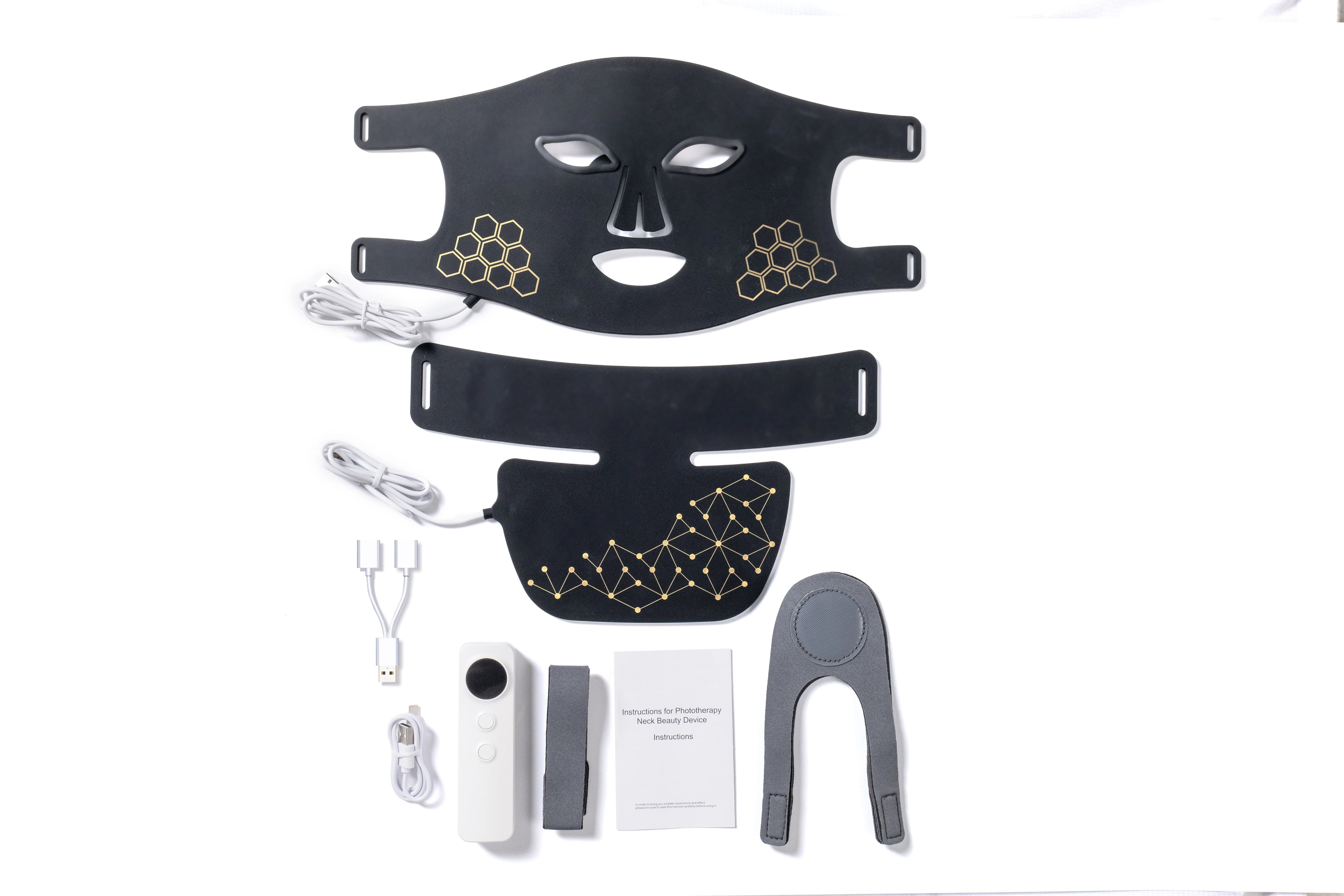 Near Infrared NIR LED Face and Neck Therapy Mask for Skin Rejuvenation