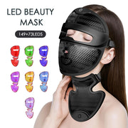 Wireless 7 Color LED Light Therapy Face and Neck Mask with 222 LEDs