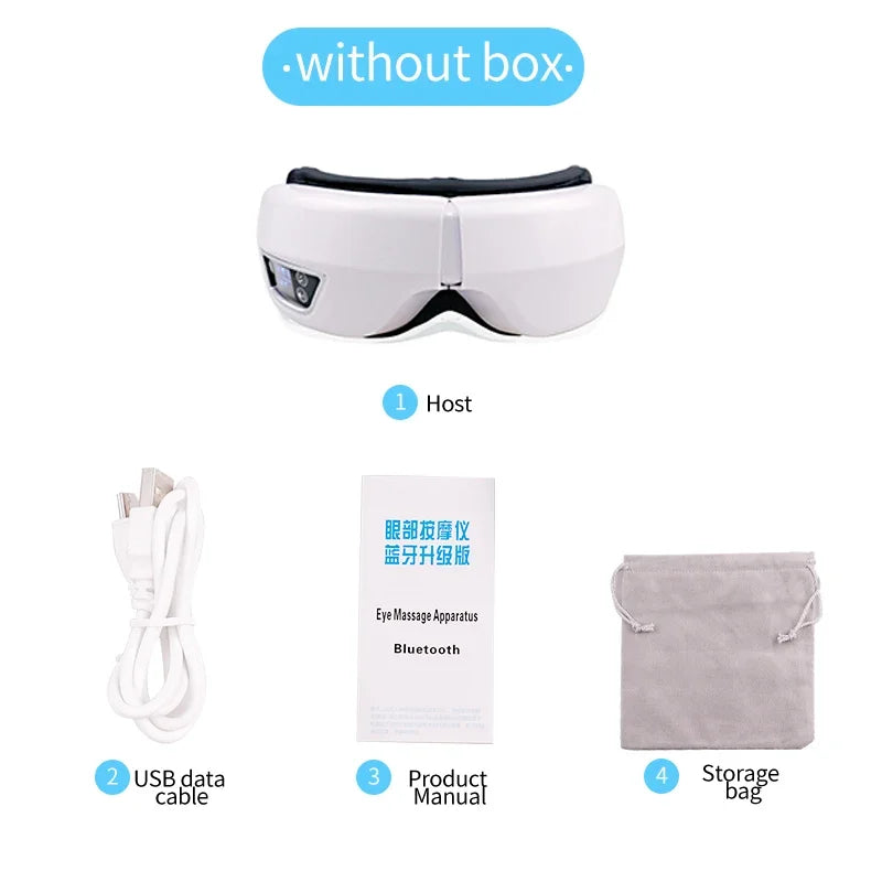 Smart Foldable Eye Massager with Vibration Airbag and Bluetooth Music