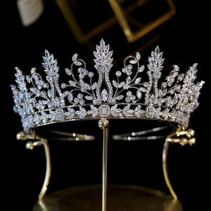 Luxury Bridal Tiara Gold Crown Headwear