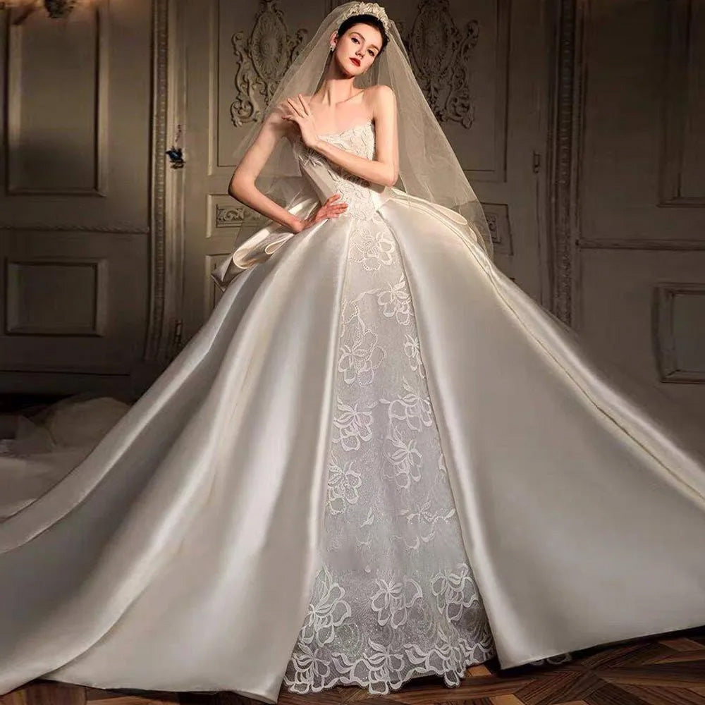 heavy silk wedding dress Skai Silk Cotton Wedding Dress