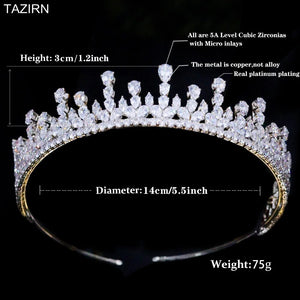 Cubic Zirconia Wedding Tiara and Crown