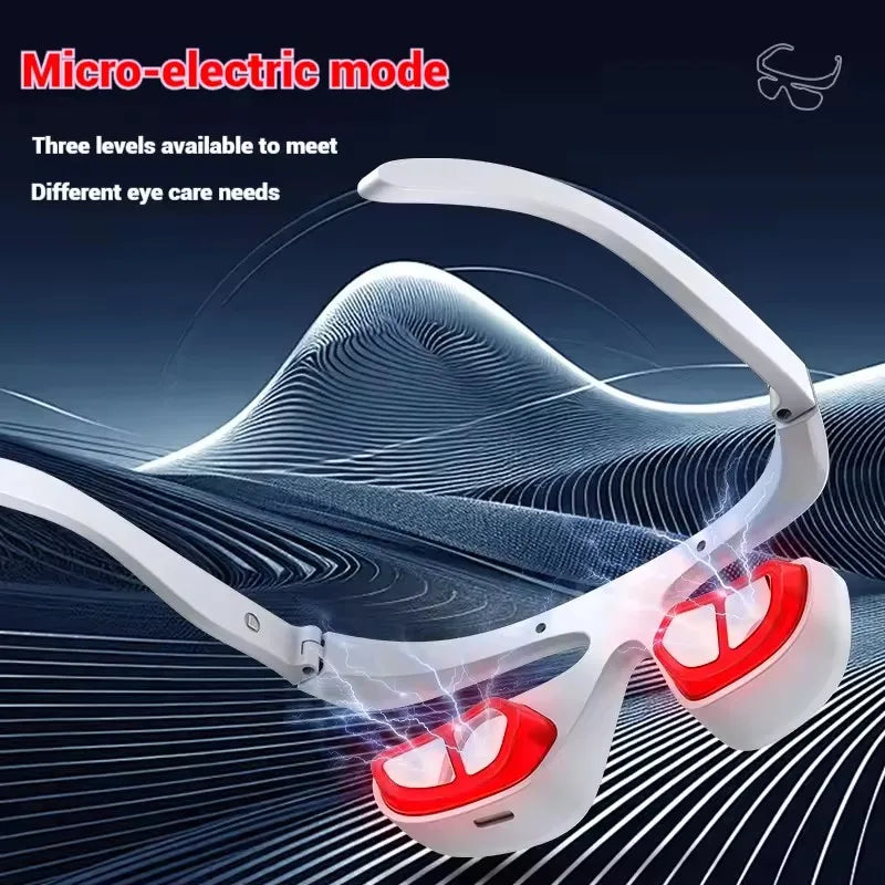 Wireless Eye Massager with Red Light and Hot Compress