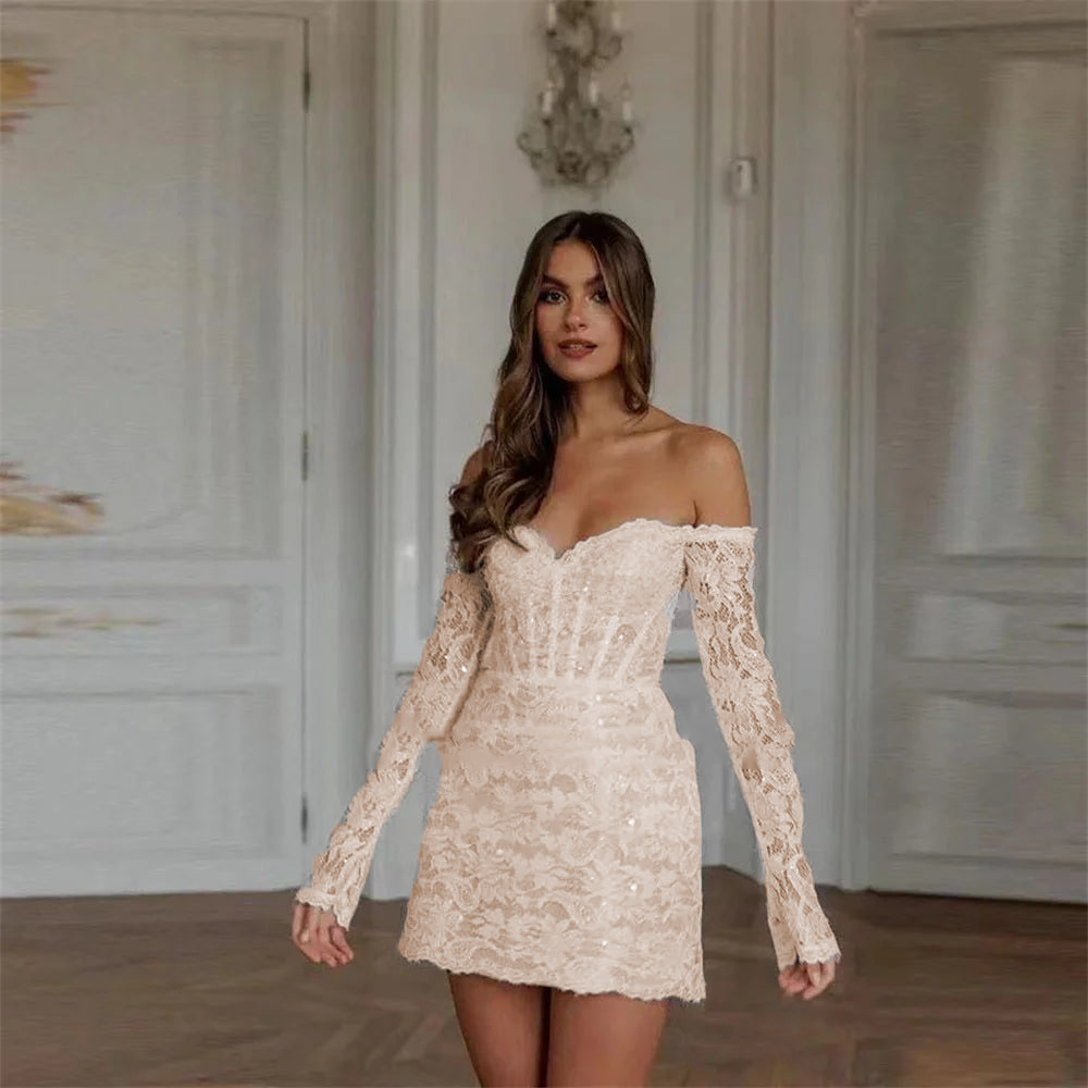 White Sparkle Mini Skirt Wedding Dress Shiny Lace Sweetheart Party Gow Elsi John White Sparkle Mini Skirt Wedding Dress Shiny Lace Sweetheart Party Gow Elsi John