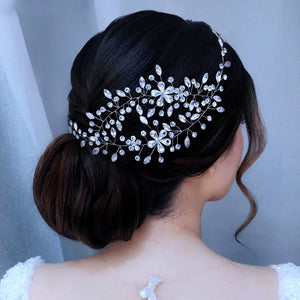 Handmade Rhinestone Bride Headband: Exquisite Wedding Hair Accessory