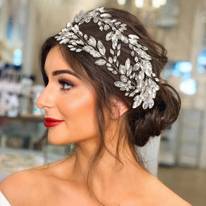 Handmade Bridal Headband Crystal Crown Bridal Hair Accessories Wedding Tiara