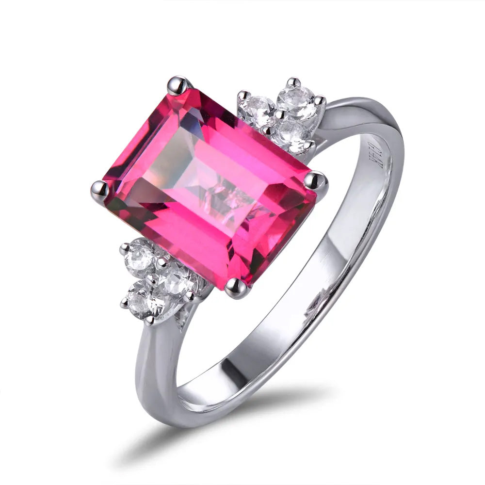 Edwardian Style Pink Topaz & Diamond Daisy Cluster Ring – Ellibelle  Jewellery