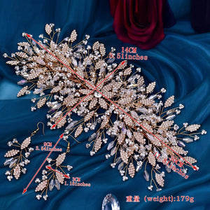 Shiny Wedding Head Piece Beads Bridal Hair Accessories Party Headdresses Pageant Headwear