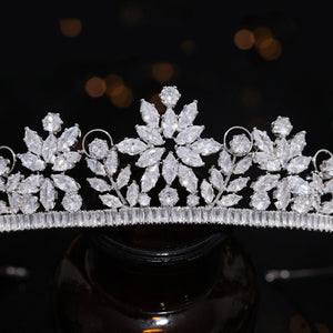 Flower Shape Bridal Tiara Crown