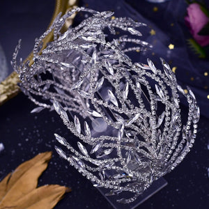 Bridal Crown Crystal Headband for Women Tiara and Headdress Wedding Hair Accessories