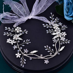 Bridal Beauty: Flower and Leaf Hair Vine Headband