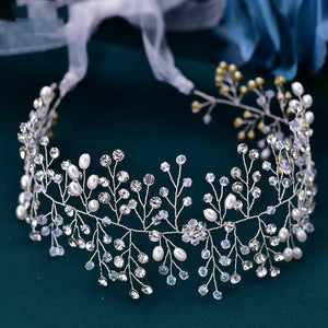 Elegant Bridal Headband with Pearls & Rhinestones