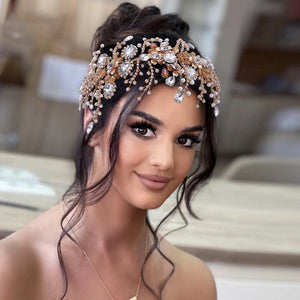 Wedding Headpiece Bride Hair Accessories Women Headband Rhinestone Queen Headwear