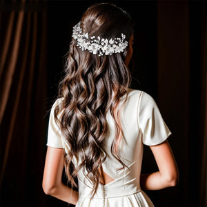 Pearls Rhinestone Bridal Hair Hoop Wedding Hair Accessories Woman Head Jewellery
