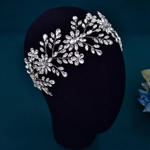Rhinestone Bridal Headband Flower Headpiece Wedding Hair Accessories