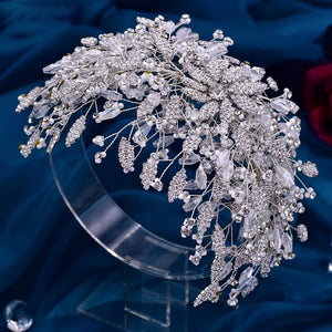 Shiny Wedding Head Piece Beads Bridal Hair Accessories Party Headdresses Pageant Headwear