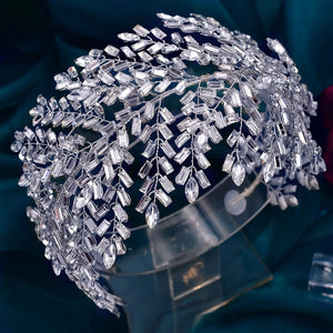 Luxury Rhinestones Headband Bridal Crown Hair Jewellery Handmade Wedding Hair Accessories