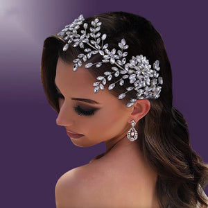 Wedding Headband Rhinestone Flower Bridal Crown Wedding Hair Accessories