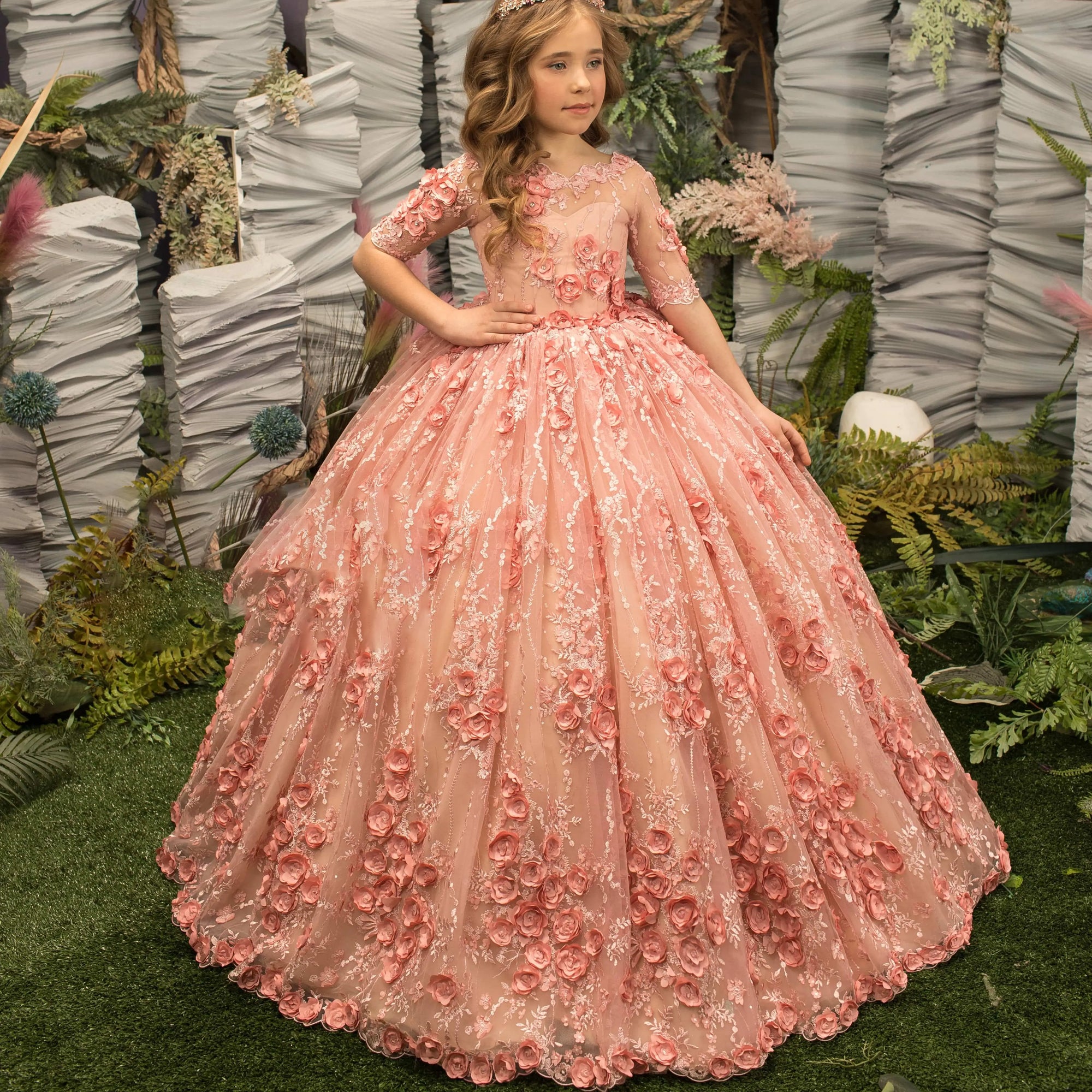 Princess Luscious Tulle Fluffy Skirt Girls Party Dress