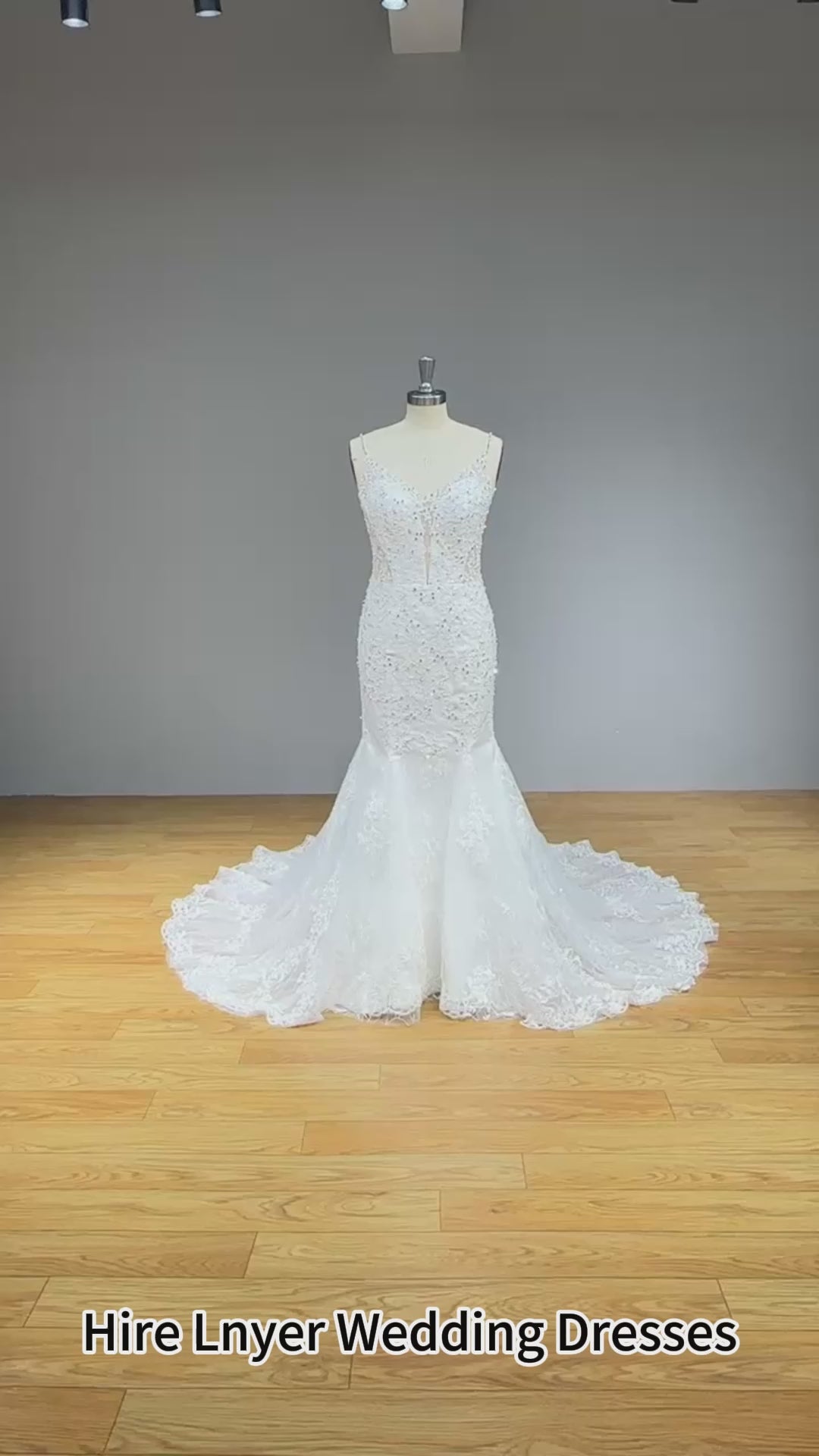 Cargar vídeo: Princess Crystal Mermaid Off the Shoulder Wedding Dress Luxury Lace Vintage Bridal Gown