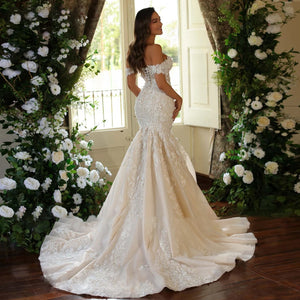 Mermaid Elegant Wedding Dress Sweetheart Off The Shoulder Bridan Dress