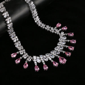 Pink Bridal Necklace