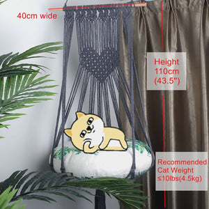Hammock Window Macrame Cat Swing Bed