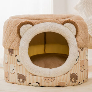 Cat Basket Bed Cat House Warm Cave Kennel