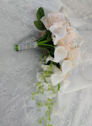 Waterfall Bridal Wedding Flowers