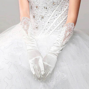 Bridal Long White Gloves