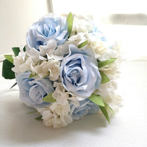 Blue Flower Bridal Bouquet