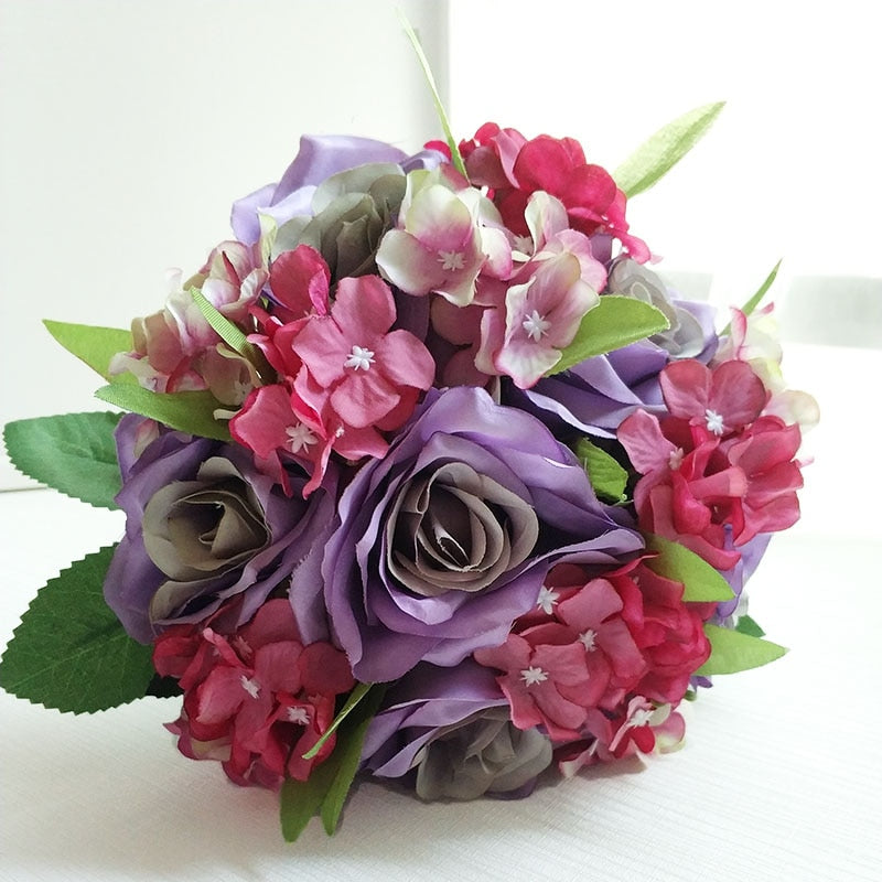 Purple Flower Bridal Bouquet