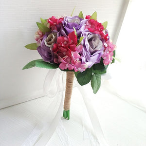 Purple Flower Bridal Bouquet