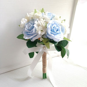 Blue Flower Bridal Bouquet