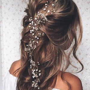 Crystal Pearl Hair Belt Wedding Bridal Hair Ornaments