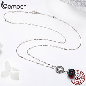 Circle Black Shell Pearl Necklace