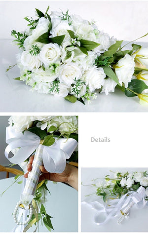 Waterfall White Wedding Flowers Bridal Bouquet