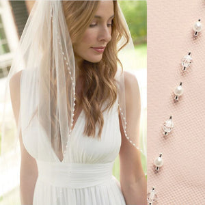 Crystal Pearls Wedding Veils