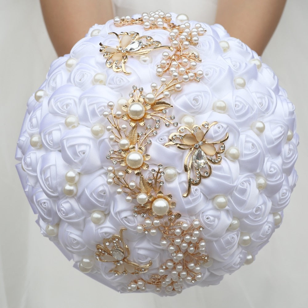 White Bridal Bouquet 16Styles