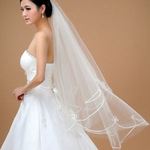 Ivory Short  Bridal Veil