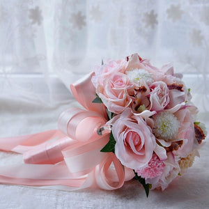 Pink Rose Bridal Bouquet Flowers