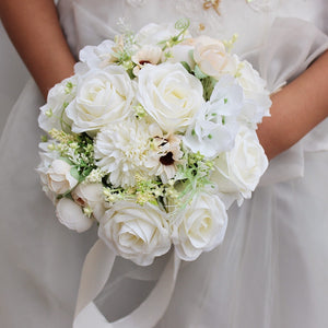 White Peony Bridal Bouquets Wedding Flowers