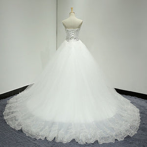 New Special Sparkly Beading Crystal Sequins A-line Wedding Dress